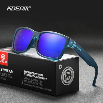 KDEAM 2020 Top de Vânzare Moda Sport Polarizat ochelari de Soare Barbati Pătrat Ochelari de Soare UV400 Femei la Modă Gafas de sol cu Caz
