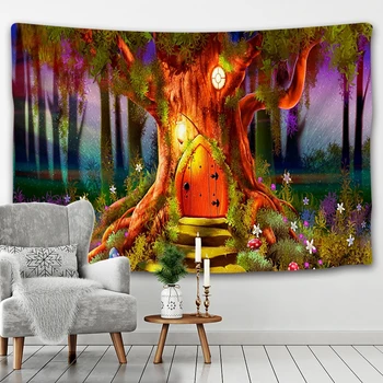 Doresc copac de imprimare 3D tapiserie de pe perete psihedelice decor perete covor, lenjerie de pat Boem, Hippie decor acasă