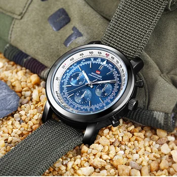 VA VA VOOM Mens Ceasuri de Top de Brand de Lux pentru Bărbați Ceas Sport Pilot de Aviație Ceasuri Barbati Nailon Militare Cuarț Ceas de mână Pentru bărbați