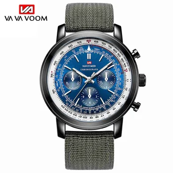 VA VA VOOM Mens Ceasuri de Top de Brand de Lux pentru Bărbați Ceas Sport Pilot de Aviație Ceasuri Barbati Nailon Militare Cuarț Ceas de mână Pentru bărbați