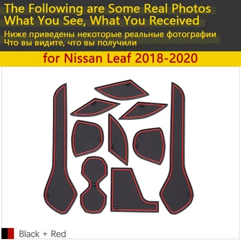 Anti-Alunecare de Cauciuc, Cupa de Perna Ușa Groove Mat pentru Nissan Leaf ZE1 2018 2019 2020 10buc Accesorii Autocolante Auto mat pentru telefon