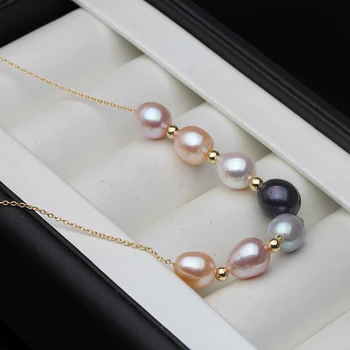 Real Pearl Bijuterii Naturale De Apă Dulce Pearl Multicolor Pearl Colier Pandantiv Argint 925 Bijuterii Pentru Femei