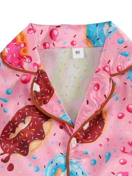 Fete 2 buc Set Haine 2020 Toamna Rever Maneca Lunga Butonul de Deschis Fata de Top + Pantaloni Lungi de Pijama Seturi