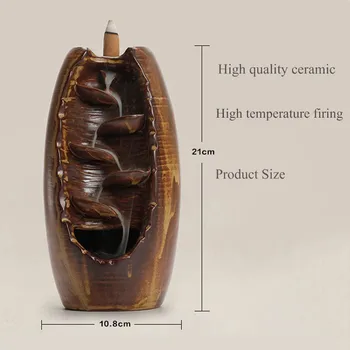 Ceramica Cascada Refluxul Arzător De Tămâie Incenser Titularul Decor Acasă Aromoterapie Ornament Refluxul Arzător De Tămâie Ceramice