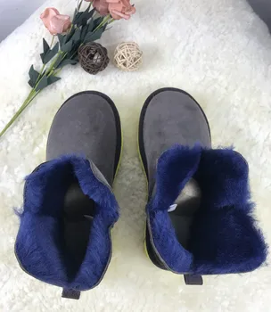 2020 Calitate Superioară Blana Naturala piele de Oaie Autentice din Piele Cizme de Zapada pentru Femei Pantofi de Iarna Cald Lână Lungă Cizme de Zăpadă