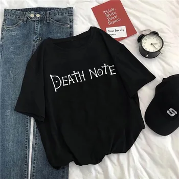 Death Note Harajuku Gotic Supradimensionat Tricou Cu Maneci Scurte Din Bumbac Kpop Estetice Hip Hop Streetwear Femei Tricouri Topuri Haine Goth