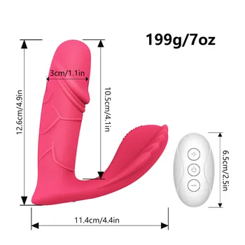 Încălzire Vibrator Portabil Dildo Vibrator Vaginal Masaj Stimulator Clitoris fără Fir Control de la Distanță Jucarii Sexuale pentru Femei