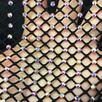 Cele mai populare Tricotate în formă de diamant pietre de design Net tesatura dantelă,ADF41 de Înaltă calitate moale rochie de mireasa material Dantela Tesatura