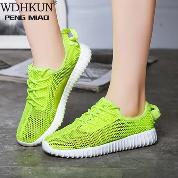 De Vară 2020 Femei Vulcanizat Pantofi pentru ochiurilor de Plasă Respirabil Pantofi Adidasi Femei Usoare ochiurilor de Plasă Casual, de Înaltă Calitate, Verde, Roz