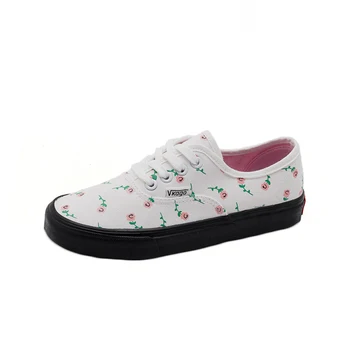 2019 Nou Brand pentru Femei Cherry Pantofi de Panza Pantofi de Panza pentru Femei Plat Slip-on Mocasini Pantofi Albi Vulcaniza Pantofi Încălțăminte Plus Dimensiune