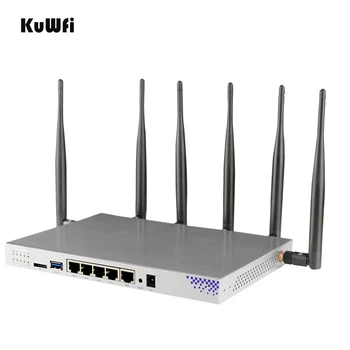 SIM 4G și Wifi Router OpenWrt 1200Mbps 2.4 G 5G Dual Band MT7621 Port Gigabit Wireless AP Router cu 6 Antene Wifi Repeater