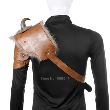2020 Halloween Costume Cosplay pentru Omul Medieval Viking Armura de Piele de sex Masculin Războinic LARP Blana Cavaler de Protecție Accesorii