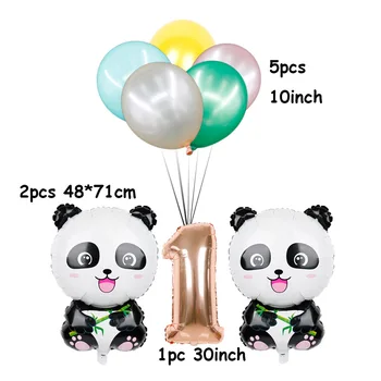 1 set Pădure Pădure Tema Animale Drăguț Baloane Raton Fox panda Fericit Ziua de nastere Decoratiuni Petrecere Copii, Serviciu Baby shower