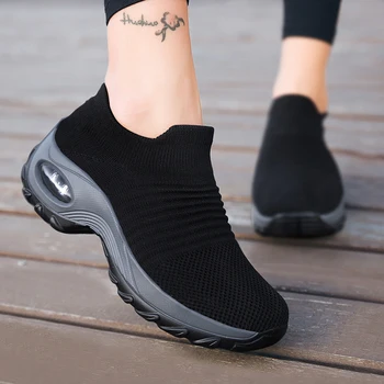 Noua Perna de Aer pentru Femei Balerini Pantofi Femei Ușoare Adidași de Moda ochiurilor de Plasă Respirabil Pantofi Casual Slip-on de Mers pe jos Adidași 2020