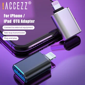 !ACCEZZ Aliaj de Aluminiu de Iluminat de sex Masculin să-USB3.0 OTG Adaptor Pentru iPhone 11 Pro Max 6 7 8 Plus Accesorii pentru Telefoane Mobile Converter