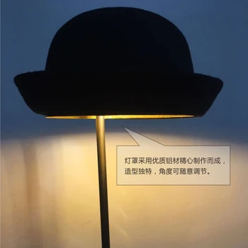 American Retro Moda Creative Cadou Pălărie American Retro Camera De Zi Studiu Dormitor Noptieră Decorative Negru Led Lampă De Masă