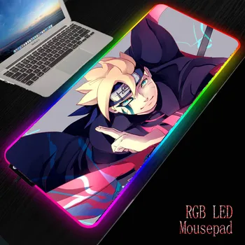 Mairuige Naruto Anime Gaming Mouse Pad RGB Gamer Mousepad CONDUS Extins Iluminate USB Tastatura Computerului Mat Accesorii Gaming