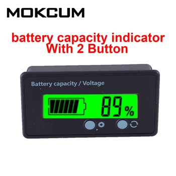 Capacitatea bateriei Indicator Dual Buton Reglabil Voltmetru Procent de Alimentare Monitor 12V-48V Baterie Plumb-Acid Cu Coajă