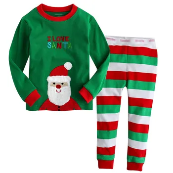Toamna Iarna Mos Craciun Copii Seturi de Îmbrăcăminte Pentru Băieți Fete Drăguț Copil Sleepwear Tinutele de Crăciun Fete din Două piese Set de Pijama