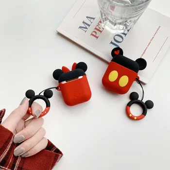 Noi 2021 Creator de desene animate Mickey Minnie set cu cască bluetooth wireless caz de protecție pentru AirPods 1 2 căști accesorii
