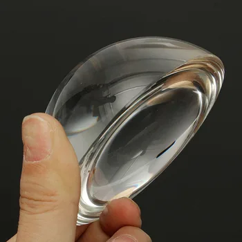 80mm K9 Clare cu Lupă Cupola de Cristal Lupa de Citire Prespapier Emisfera Semi Minge Minge de Cristal