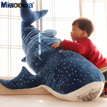 1 buc 50cm Nou Stil Rechin Albastru Jucării de Pluș Pește Mare Cârpă papusa Balenă de pluș umplute animale papusa Copii Cadou de Ziua de nastere