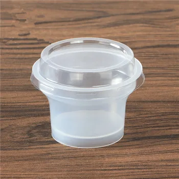 50pcs 75ml de unică folosință budinca cu capac de gătit din plastic jeleu de lapte ceașcă mică de gelatină ceașcă tort mousse transparent ceasca de iaurt