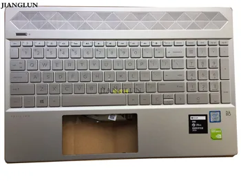 JIANGLUN Laptop zonei de Sprijin pentru mâini de Sus Capac Caz Cu NOI Layout Tastatura Pentru HP 15-CS 15-CS0061ST L24752-001 Culoare Argintie