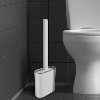 Silicon Flex Perie De Toaletă Titularul Set Anti-Alunecare Mâner Lung De Uscare Rapidă Toaletă Picioare Suport De Montare Pe Perete Perie De Curățare