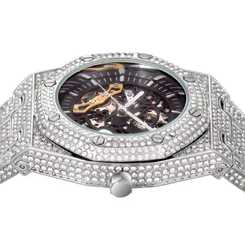 ALLICEONYOU Nouă de Aur de Argint de Culoare Cubic Zirconia Ceasuri Hip Hop de Moda de Lux Diamant Brățară din Oțel Inoxidabil Pentru Femei Cadouri