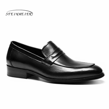Mens pantofi eleganți din piele pantofi oxford pentru barbati negru 2019 rochie, pantofi nunta, pantofi slipon din piele pantofi