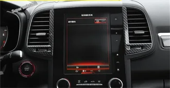 Auto-Styling Accesorii ABS Fibra de Carbon Matt Mijlocul Consola de Aer conditionat de Aerisire Ornamente Pentru Renault Koleos 2017 2018 2019