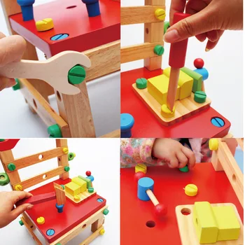 Transport gratuit Multi-scop de Muncă Scaun din Lemn Blocuri de Jucărie din Lemn Modele si Constructii Jucărie de Învățământ pentru Copii Instrument de Jucărie