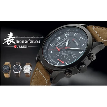 CURREN 8152 Mens Ceasuri de Top de Brand de Lux pentru Bărbați Cuarț Ceas Sport rezistent la apa Militare Ceasuri Barbati din Piele relogio masculino