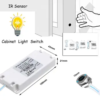 AC85-250V Mână Matura IR Comutator Senzor Infraroșu Senzor de Lumină Cabinet Pentru Dulapuri Dulapuri Lumini Oglindă Lămpi cu LED-uri de Mana