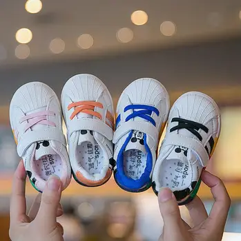 Disney baby pantofi albi băieți pantofi pentru copii fete de primăvară și de toamnă curcubeu singur pantofii moi jos în pantofi de copil