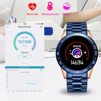 LIGE Ceas Inteligent Bărbați Impermeabil Sport tracker de fitness Reloj inteligente de Lux din Oțel Inoxidabil Curea smartwatch Android ios