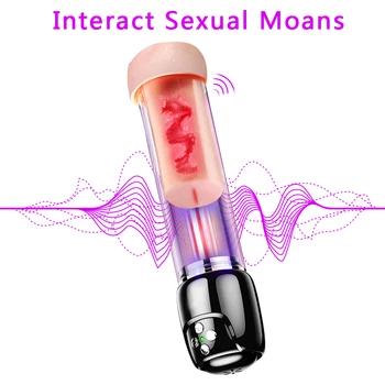 Penis Pompa de Vid Vibrator Marirea Penisului Extender Jucarii Sexuale pentru Barbati Vagin Real Masturbari Jucarii pentru Adulti pentru Om Sex-Shop