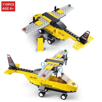 110Pcs Aviației avion Avion T-Antrenor Avion Blocuri Seturi de Avion Technic City DIY Cărămizi Brinquedos Kit Jucarii Copii