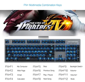 Motospeed GK89 Bluetooth 2.4 ghz USB Tastatură Mecanică 104 Taste RGB Cu Iluminat de Jocuri fără Fir, Tastaturi