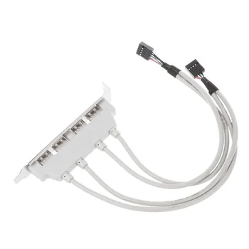 USB 2.0 4 Porturi pe Panoul din Spate PCI Suport pentru Dual cu 9 Pini Placa de baza Antet Cablu ND998