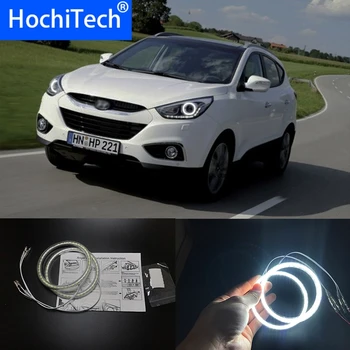 HochiTech pentru Hyundai ix35 2010-2012 Ultra luminoase SMD LED-uri albe angel eyes 2600LM 12V inel kit de zi lumina DRL