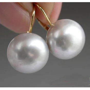 2018 Fermecător Bijuterii din Perle de 10-11mm Culoare Gri Natural de apă Dulce Pearl Cercei Argint 925 Legăna Cercei Transport Gratuit