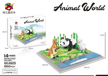 1950pcs+ Zoo Animal Blocuri Panda Cangur Papagal Vultur Cal Vacă Oaie de Învățământ Mini Cărămizi de Jucărie pentru Copil Cadou