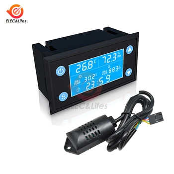 AC 110-220V Inteligent ecran LCD digital de distribuție de temperatură și umiditate controler cu SHT20 Senzor termostat Higrometru Ecartament