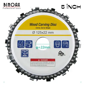 BINOAX 5 Inch Polizor cu Disc și Lanț 14 Dinte Abraziv Fin Tăiat Lanțul De 125x22mm Polizor unghiular
