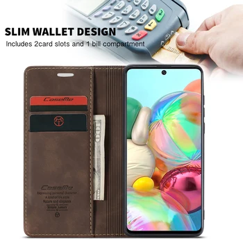 Piele Coque Pentru Samsung Galaxy A71 A30S M21 M31 Caz Portofel Flip Book Telefon Pungi Sloturi pentru Carduri de Afaceri Capac Magnetic Broșură