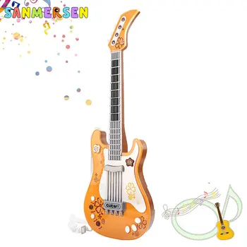 Copii Chitara Electrica Jucarii Copilul Dezvoltare de Interes cu Sunete Vibrante Instrument Muzical Jucarii Chitara Jucarii si Cadouri pentru Copii
