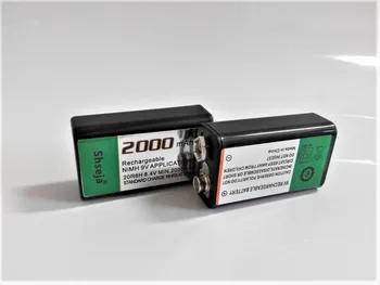 2 buc/lot SHSEJA 2000mAh 9V baterie reîncărcabilă baterie de 9 volți Ni-MH baterie pentru Microfon transport Gratuit