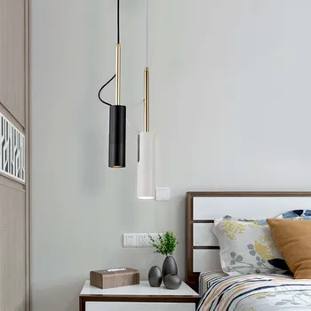 Design Nordic noptieră lumina pandantiv Post-modern alb-negru aur rotație lampă de agățat restaurant, bar, bucătărie, loc de lustră